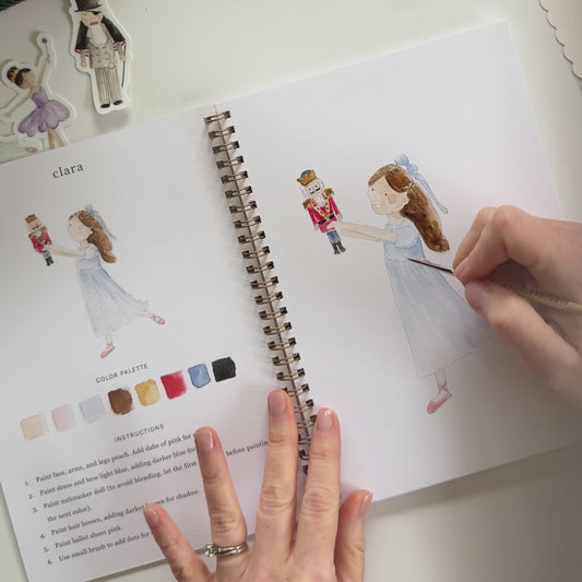 nutcracker watercolor workbook
