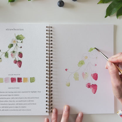 fruit watercolor workbook