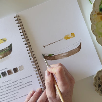 camping watercolor workbook