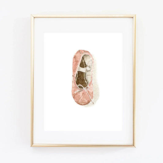 ballet shoe art print - emily lex studio