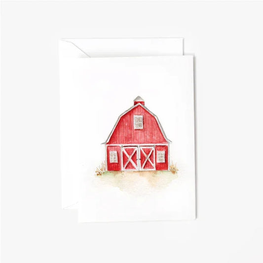 red barn mini enclosure notecard