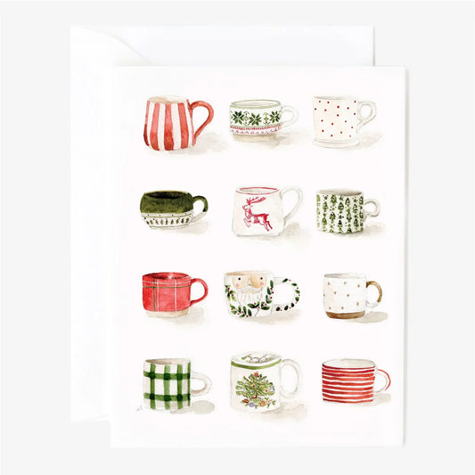 christmas mugs notecard