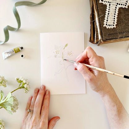 he is risen paintable watercolor notecard set