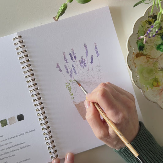 garden watercolor workbook