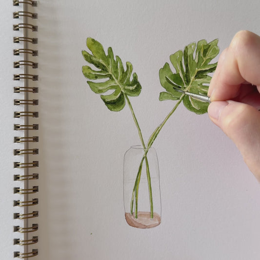 tropical watercolor workbook