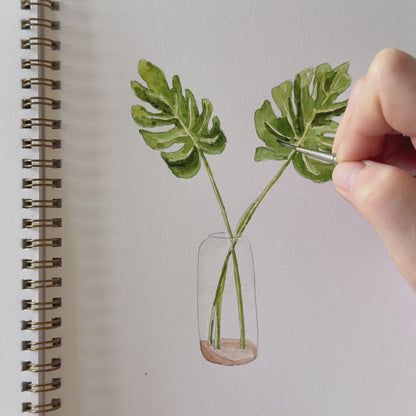 tropical watercolor workbook