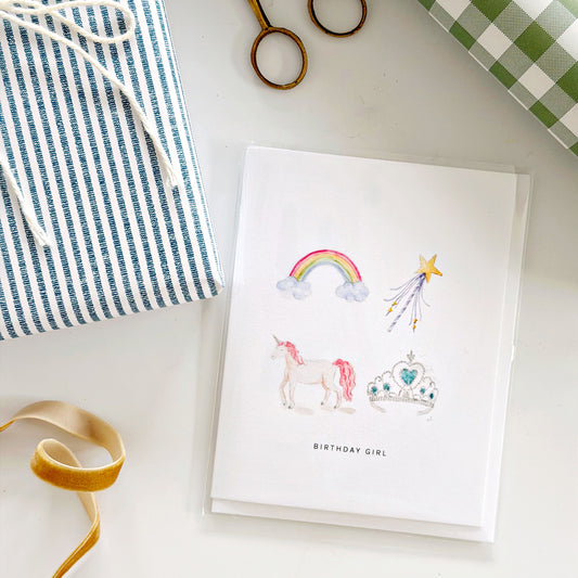 birthday girl greeting card