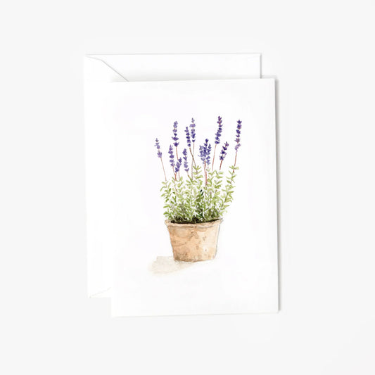 lavender mini enclosure notecard