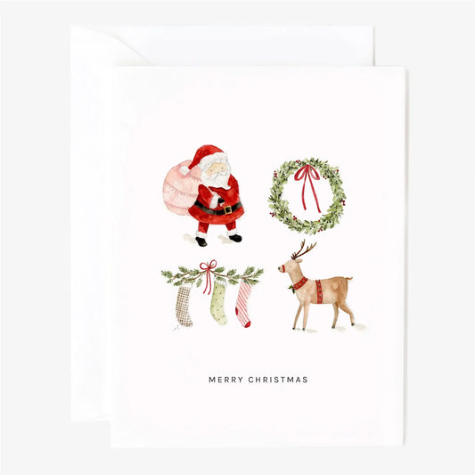 merry christmas santa greeting card