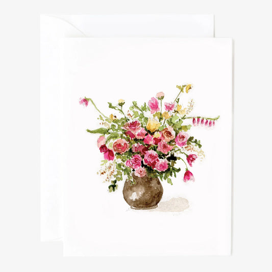rose bouquet notecard