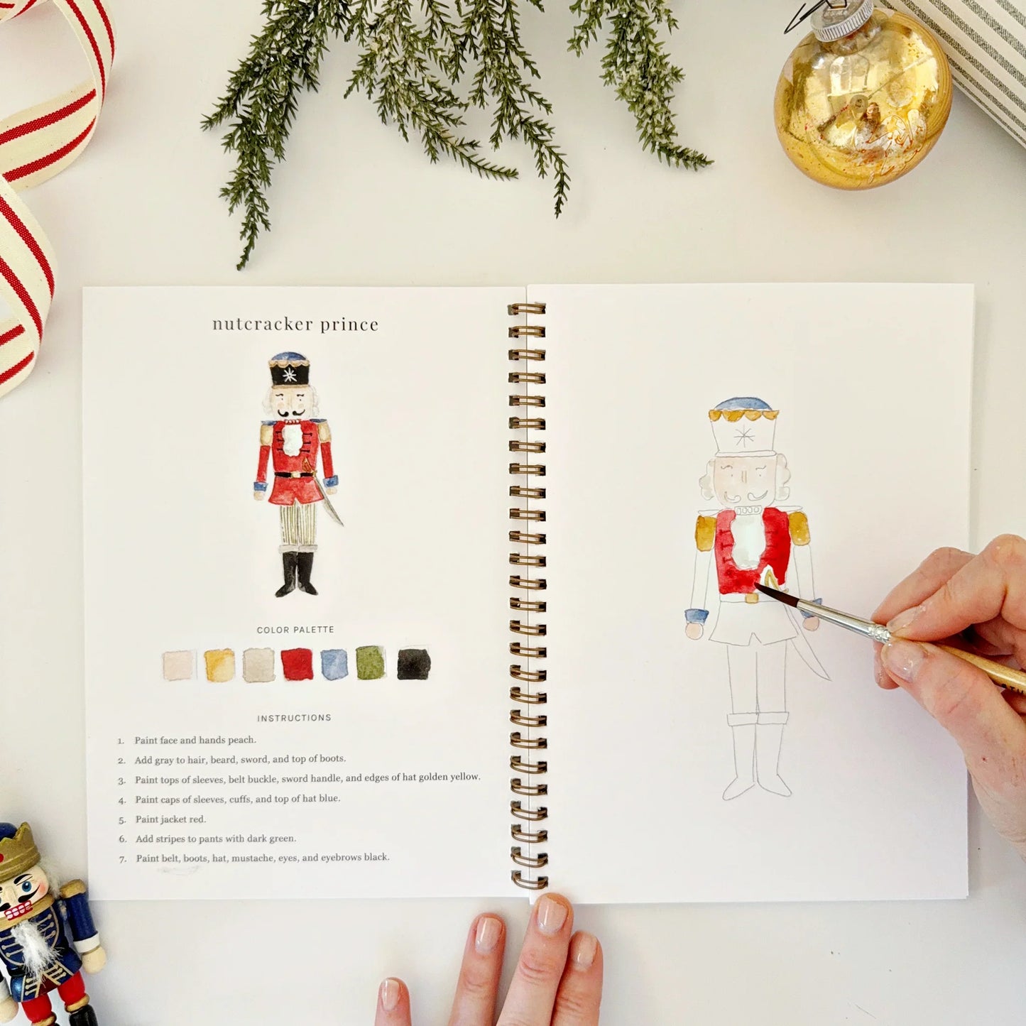 nutcracker watercolor workbook