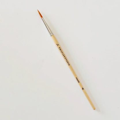 watercolor paintbrush set of five wood brushes