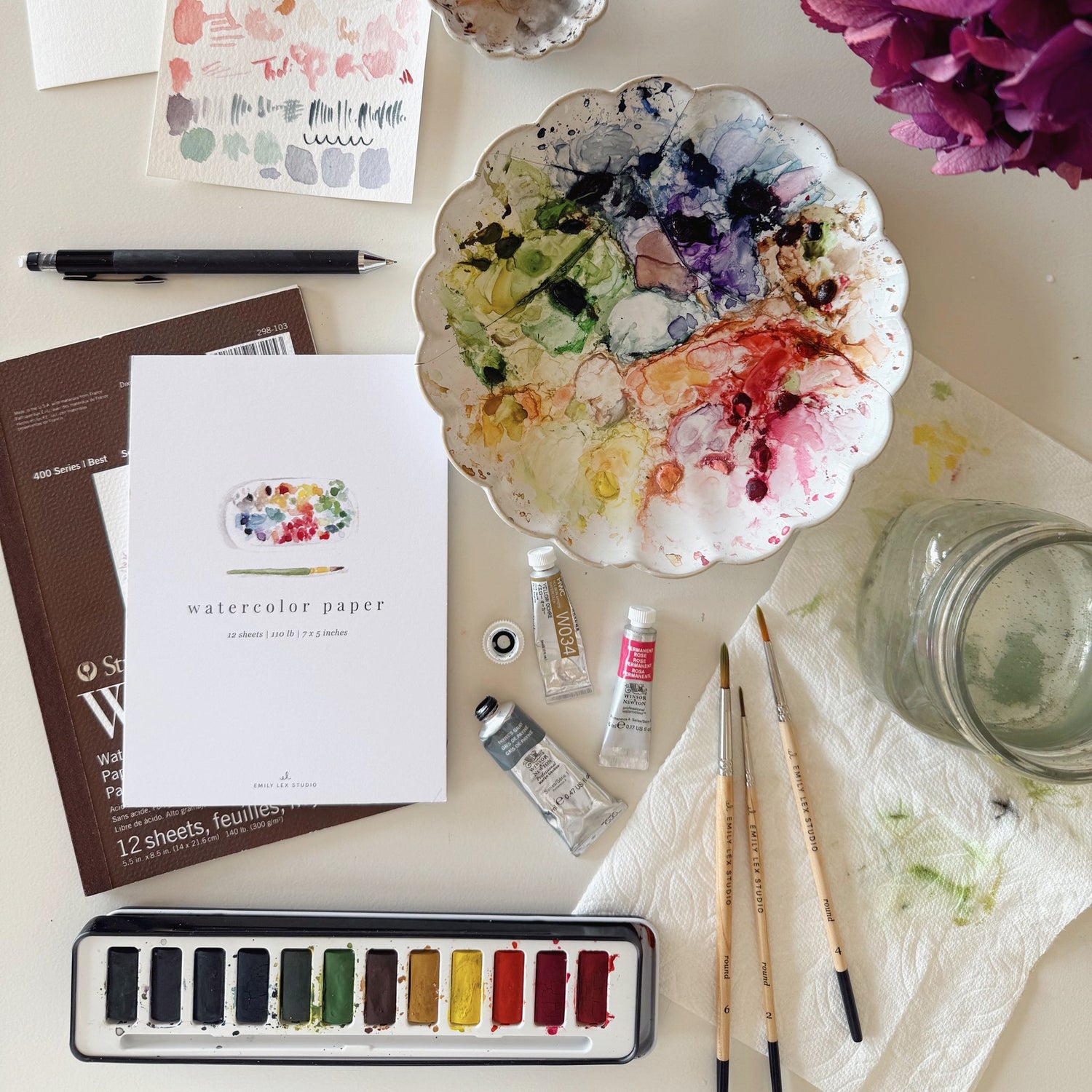 watercolor supplies - emily lex studio