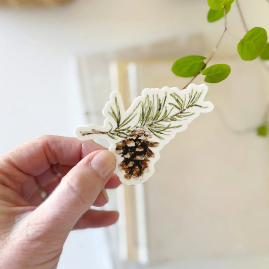 pinecone sticker