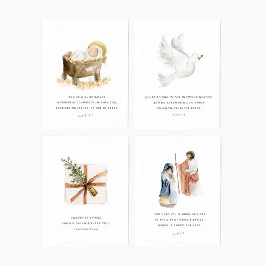 christmas scripture assorted notecard set
