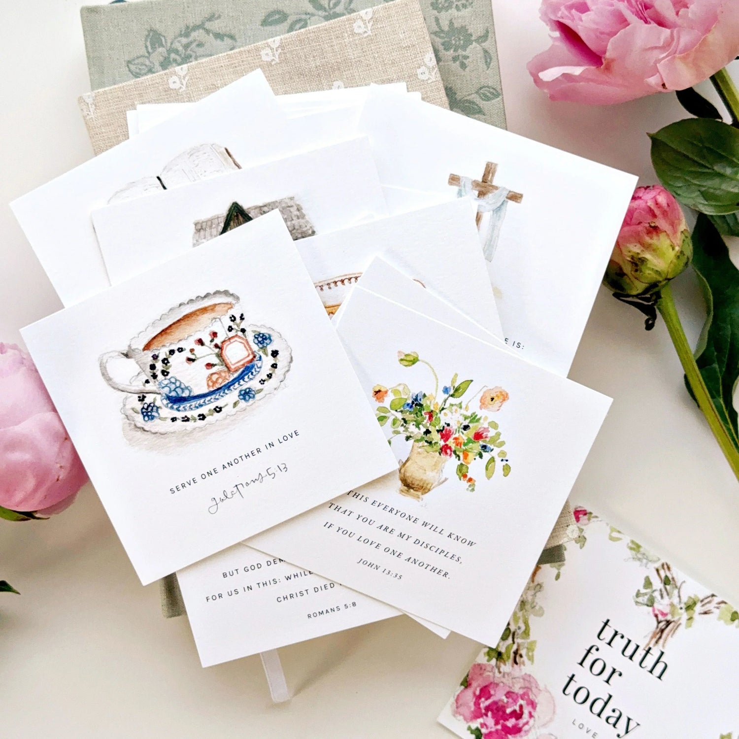 bible verse with illustrations on cards