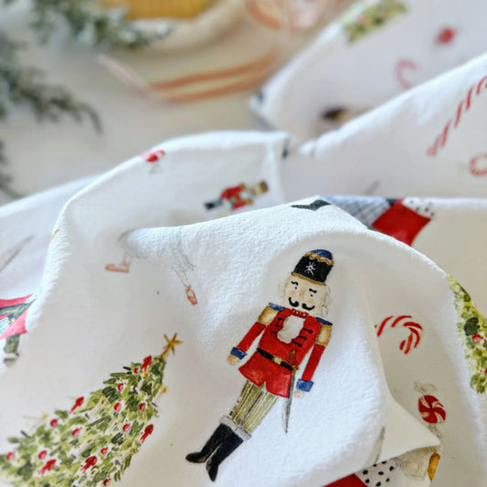 nutcracker cotton tea towel