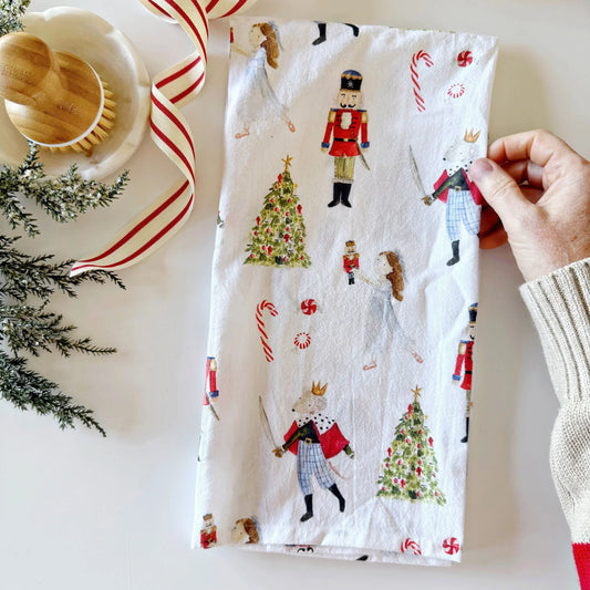 nutcracker cotton tea towel