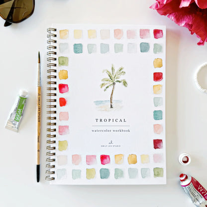 tropical watercolor workbook