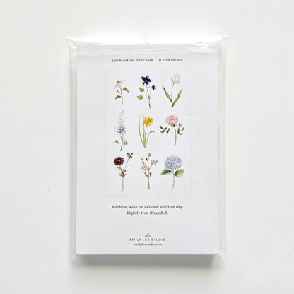 garden flowers tea towel - emily lex studio