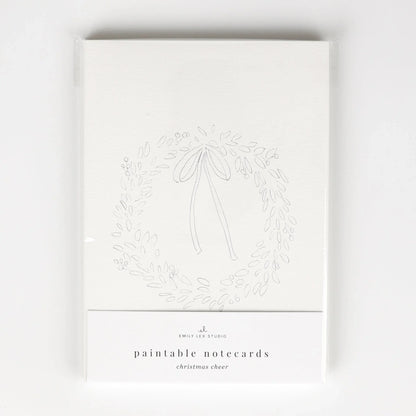 christmas cheer paintable notecard - emily lex studio