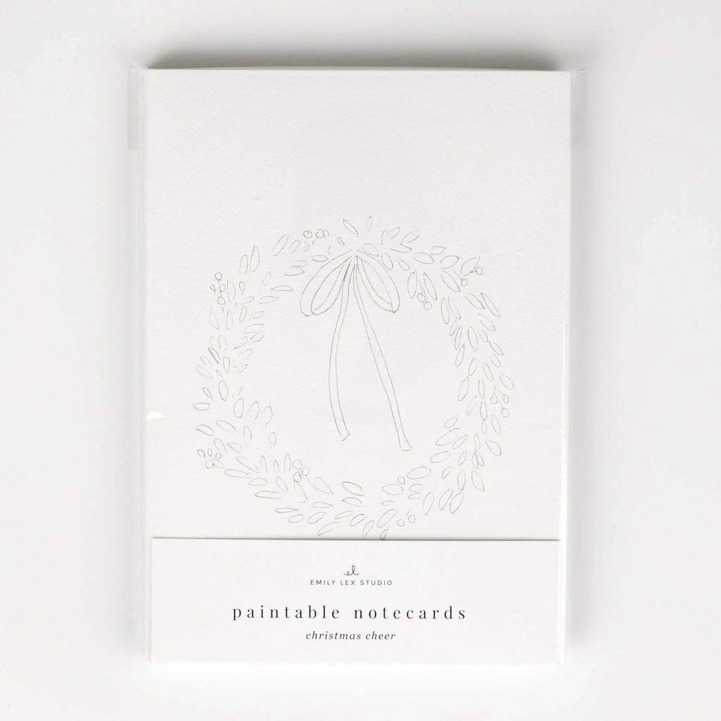 christmas cheer paintable notecard - emily lex studio