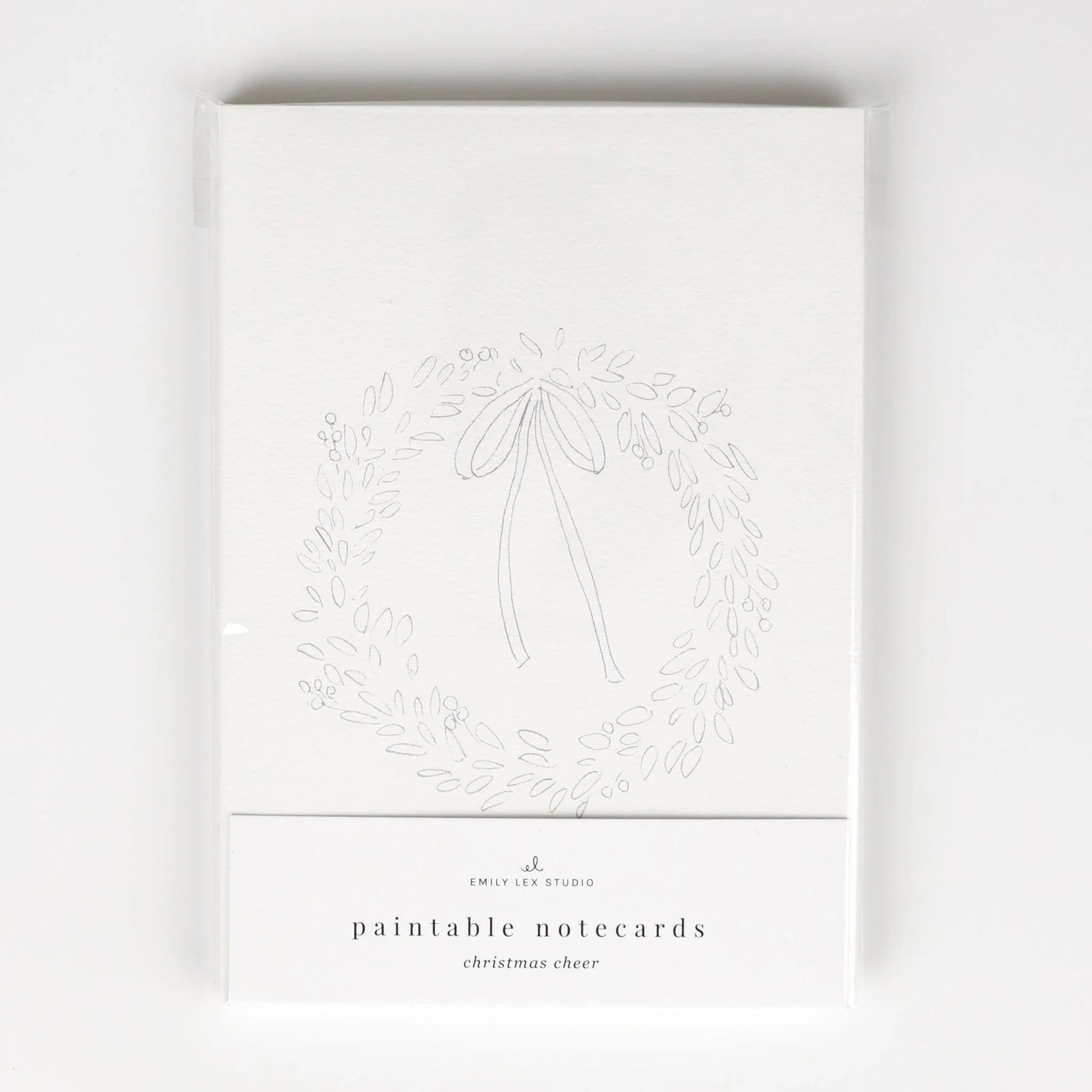 christmas cheer paintable notecard - emily lex studio