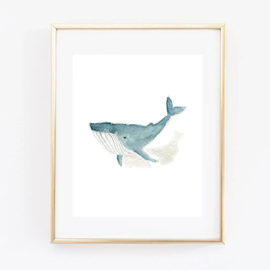 whale art print - emily lex studio