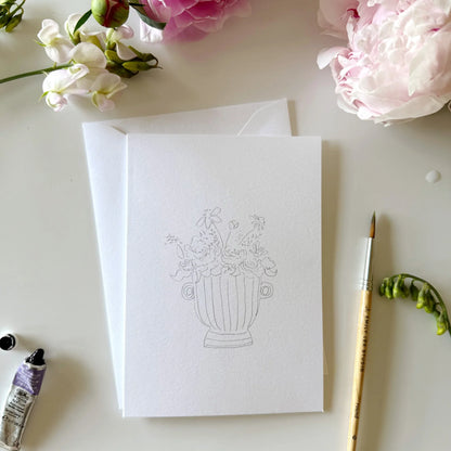 bouquets paintable watercolor notecard set
