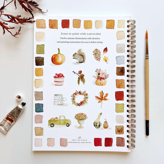 autumn watercolor workbook