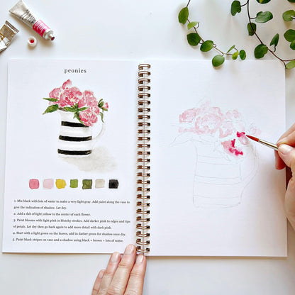 bouquets watercolor workbook